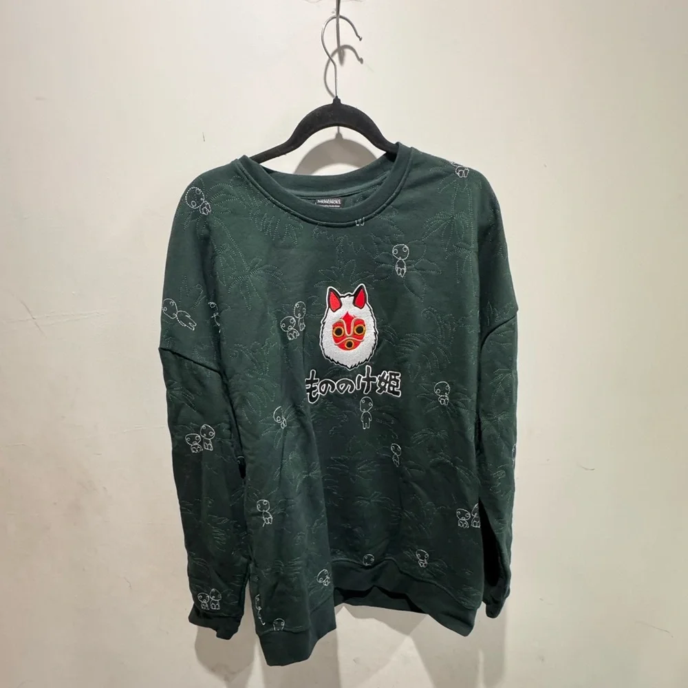 Studio Ghibli Princess Mononoke San's Mask Kodama Embroidered Crewneck (XL) - Picture 2 of 6